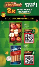 Gazetka promocyjna Delikatesy Centrum - Gazetka DC46 pon-sr - Gazetka - ważna od 29.11 do 29.11.2023 - strona 3 - produkty: Krakus, Parówki, Jabłka