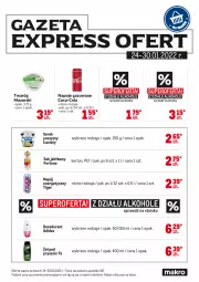 Gazetka promocyjna Makro - [Oferta specjalna] Express ofert - Gazetka - ważna od 29.01 do 29.01.2022 - strona 1 - produkty: Sok, Ser, Twaróg, Coca-Cola, Napoje, Serek, Tiger, Alkohole, Napój, Fa