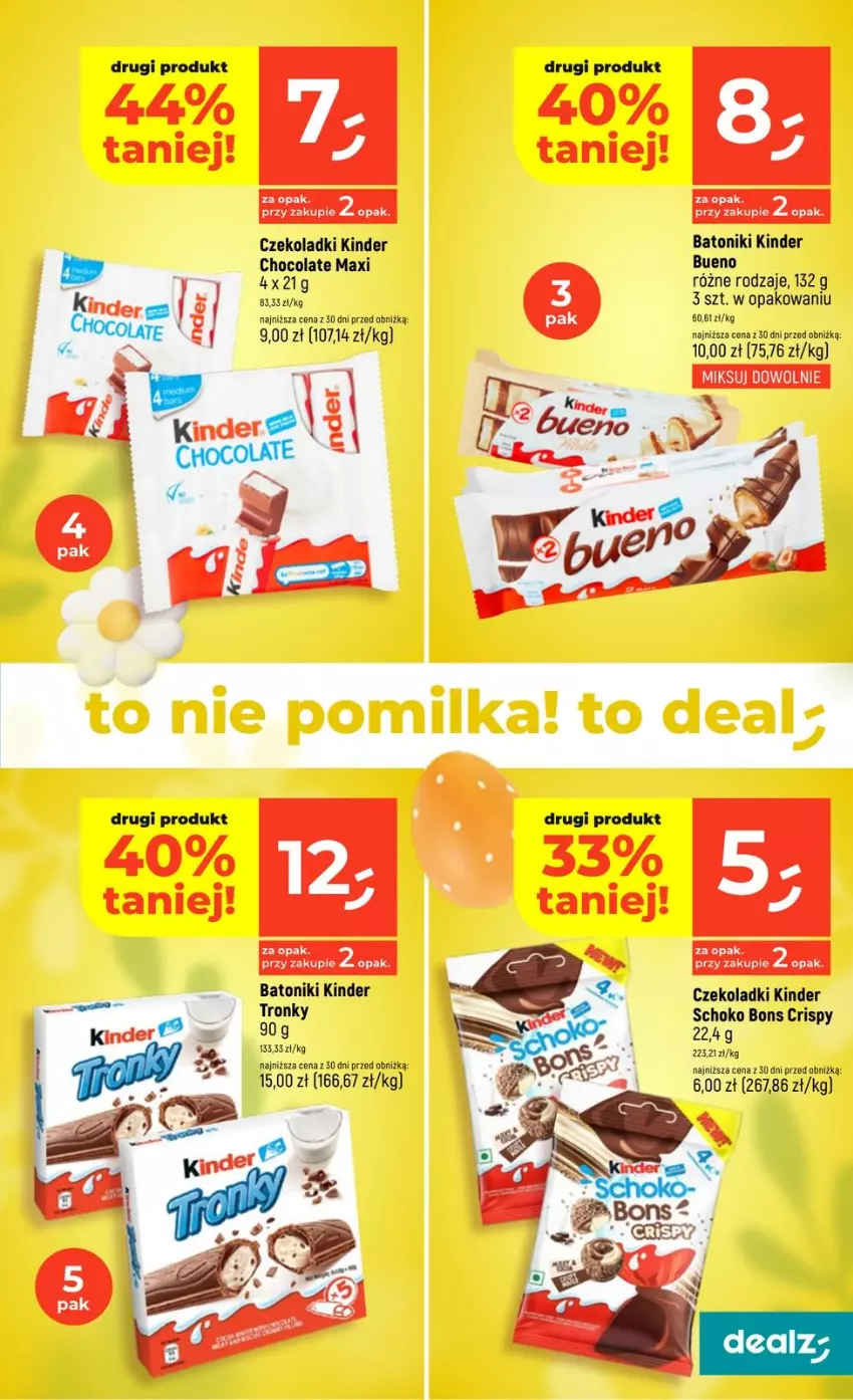 Gazetka promocyjna Dealz - NOWA GAZETKA - ważna 19.03 do 25.03.2026 - strona 11 - produkty: Baton, Kinder, Kinder Bueno, Tonik