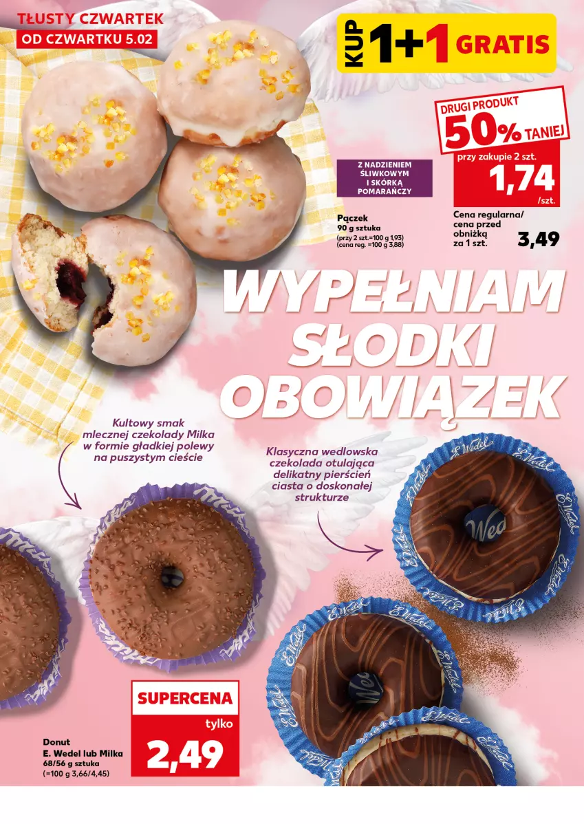 Gazetka promocyjna Kaufland - Pączki - ważna 05.02 do 12.02.2026 - strona 4 - produkty: Cień, Czekolada, Donut, E. Wedel, Milka, Pączek