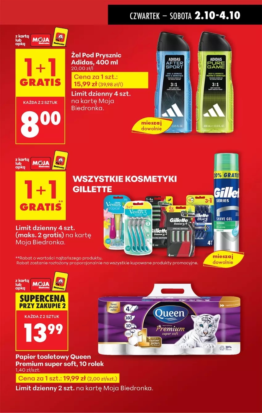 Gazetka promocyjna Biedronka - Od Czwartku - ważna 02.10 do 08.10.2025 - strona 15 - produkty: Adidas, Gra, Papier, Papier toaletowy, Por