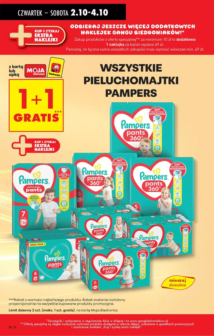 Gazetka promocyjna Biedronka - Od Czwartku - ważna 02.10 do 08.10.2025 - strona 16 - produkty: Gra, Majtki, Pampers, Pieluchomajtki, Por, Top