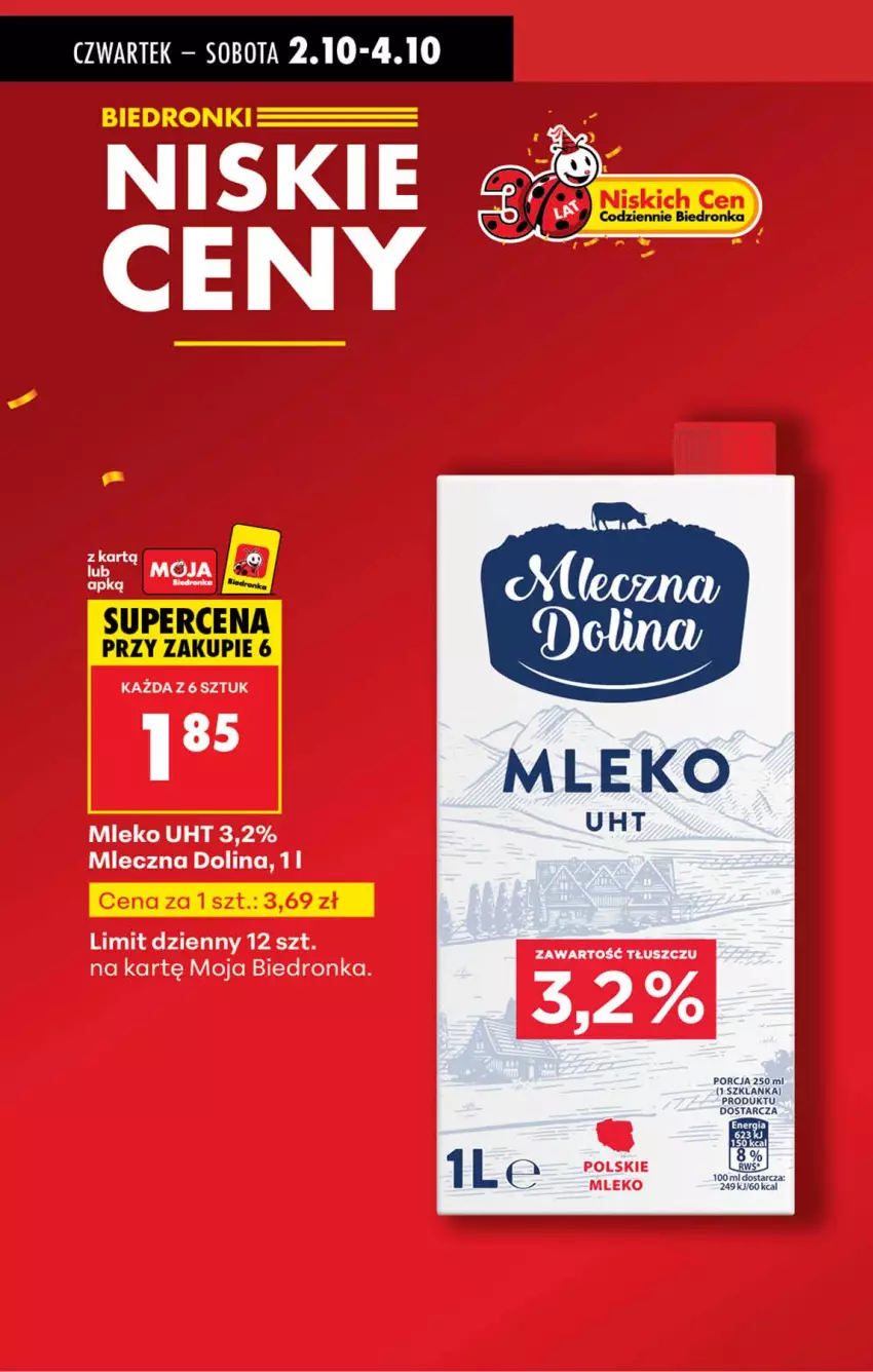 Gazetka promocyjna Biedronka - Od Czwartku - ważna 02.10 do 08.10.2025 - strona 4 - produkty: LG, Mleko