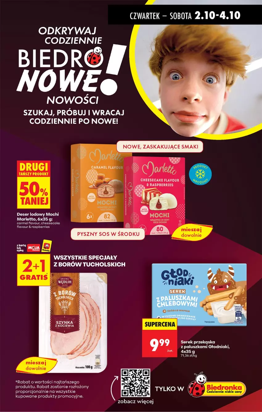 Gazetka promocyjna Biedronka - Od Czwartku - ważna 02.10 do 08.10.2025 - strona 45 - produkty: Deser, Koc, Por, Ser, Serek, Szynka