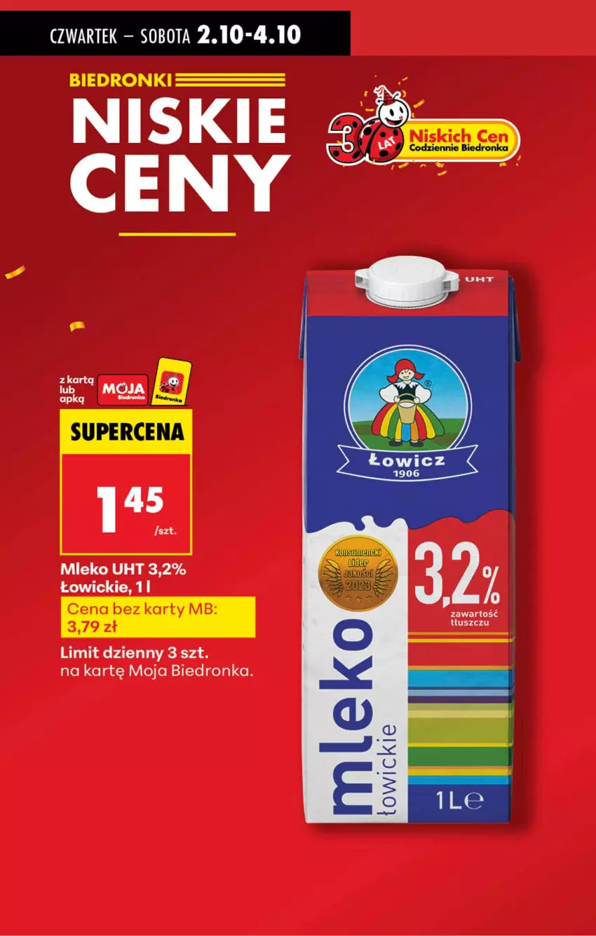Gazetka promocyjna Biedronka - Od Czwartku - ważna 02.10 do 08.10.2025 - strona 5 - produkty: Mleko