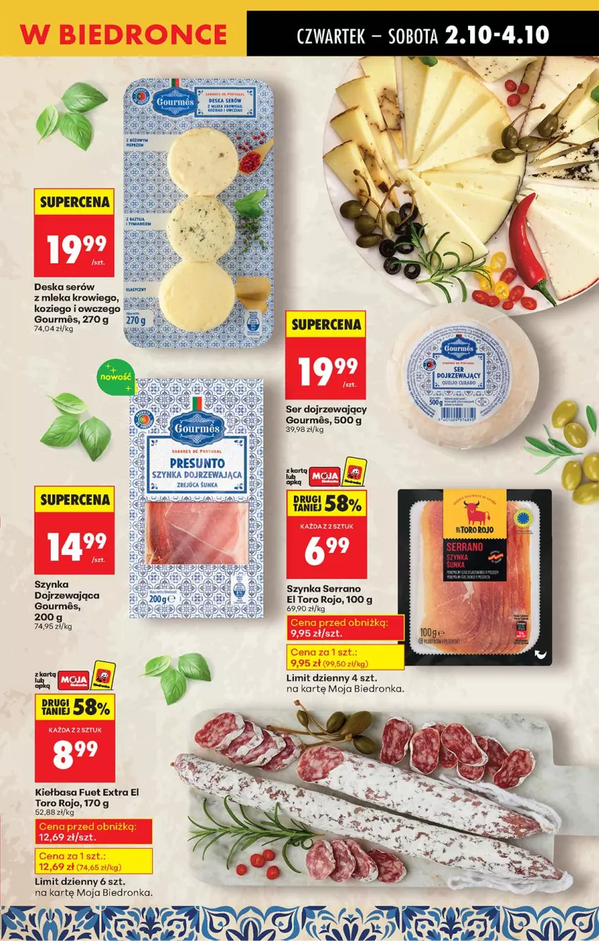 Gazetka promocyjna Biedronka - Od Czwartku - ważna 02.10 do 08.10.2025 - strona 55 - produkty: Deska serów, Fa, Kiełbasa, Por, Ser, Szynka