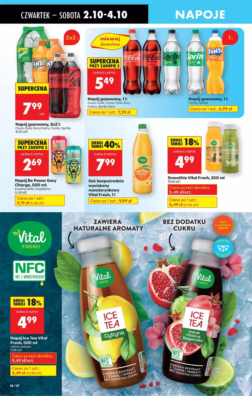 Gazetka promocyjna Biedronka - Od Czwartku - ważna 02.10 do 08.10.2025 - strona 60 - produkty: Coca-Cola, Fa, Fanta, Ice tea, Napój, Napój gazowany, Smoothie, Sok, Sprite