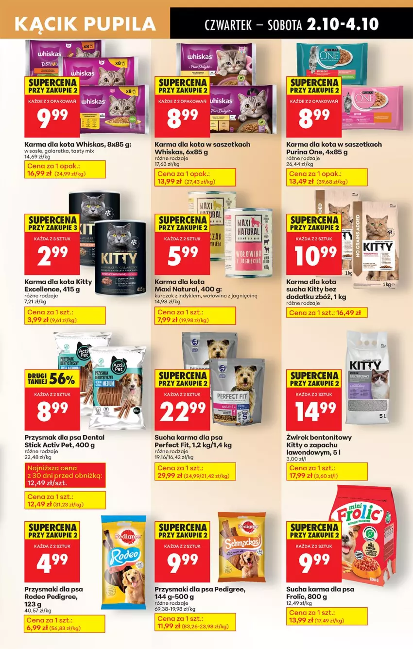 Gazetka promocyjna Biedronka - Od Czwartku - ważna 02.10 do 08.10.2025 - strona 71 - produkty: Gala, Galaretka, Kurczak, Pedigree, Przysmak dla psa, Przysmaki, Pur, Purina, Sos, Sucha karma, Whiskas, Wołowina
