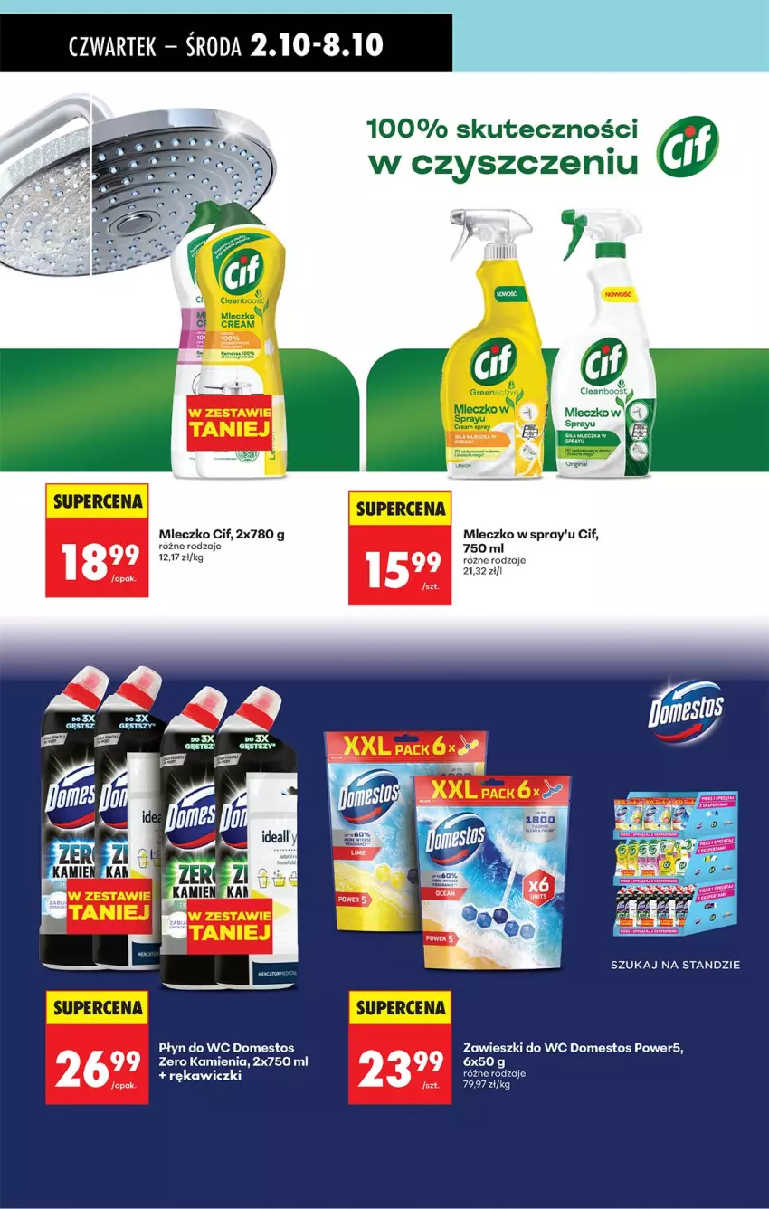 Gazetka promocyjna Biedronka - Od Czwartku - ważna 02.10 do 08.10.2025 - strona 77 - produkty: Cif, Domestos, Gin, Mleczko, Płyn do wc, Zawieszki