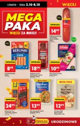 Gazetka promocyjna Biedronka - Od Czwartku - Gazetka - ważna od 08.10 do 08.10.2025 - strona 50 - produkty: Mozzarella, Pierogi, Sok, Ser, Gra, Parówki, Kiełbasa zywiecka, Duda, Tarczyński, Owoce, Kabanos, Kiełbasa, Olewnik, Berlinki, Fa