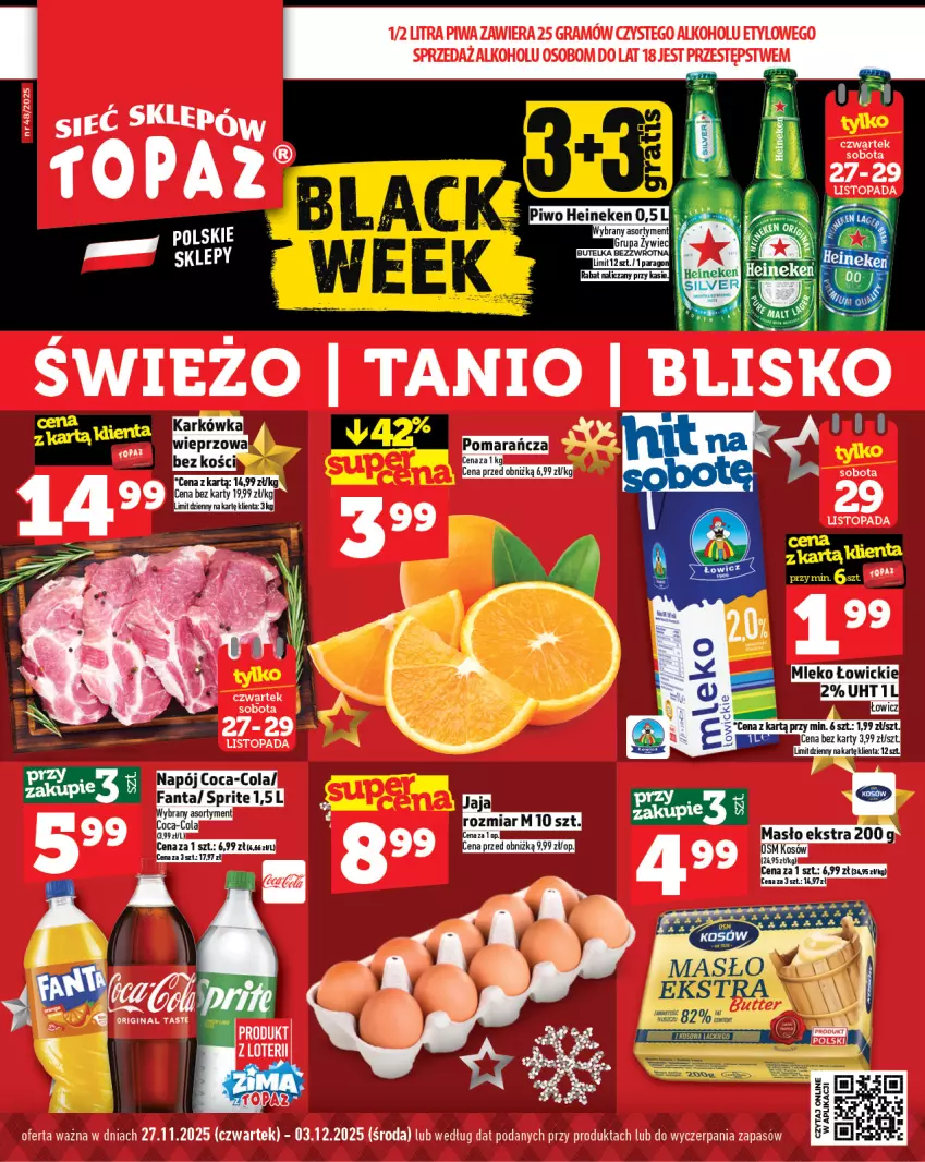 Gazetka promocyjna Topaz - Gazetka - ważna 27.11 do 03.12.2025 - strona 1 - produkty: Fa, Gra, Piwa, Top