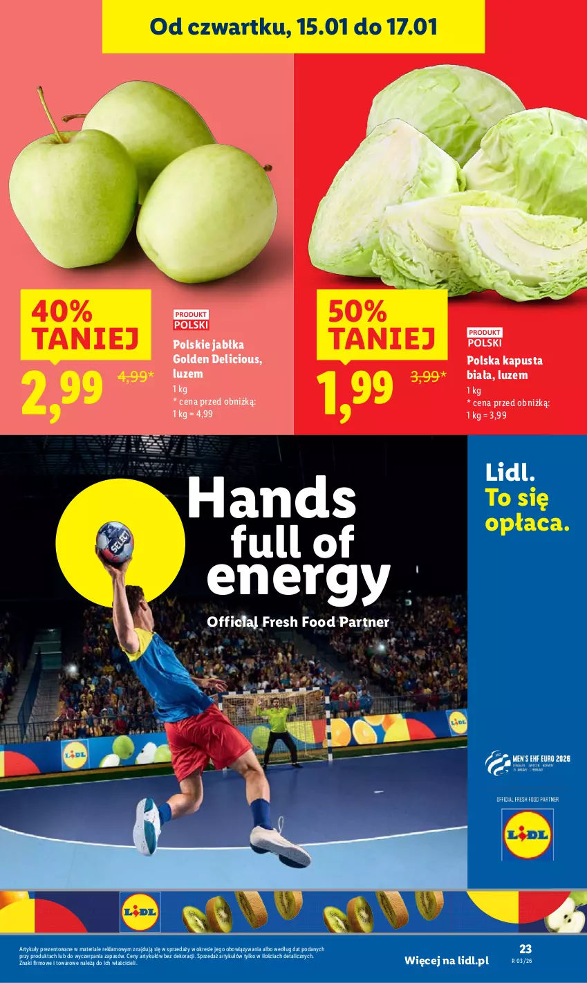 Gazetka promocyjna Lidl - GAZETKA - ważna 15.01 do 17.01.2026 - strona 23 - produkty: Jabłka