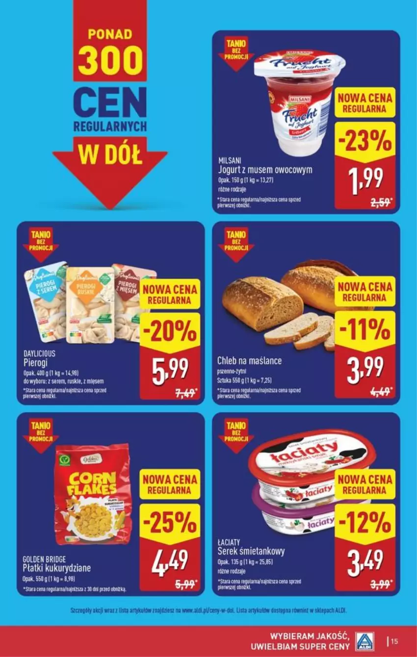 Gazetka promocyjna Aldi - Pełna oferta - ważna 12.10 do 17.10.2026 - strona 15 - produkty: Bell, Chleb, Fa, Jogurt, Mus, Por, Ser, Serek