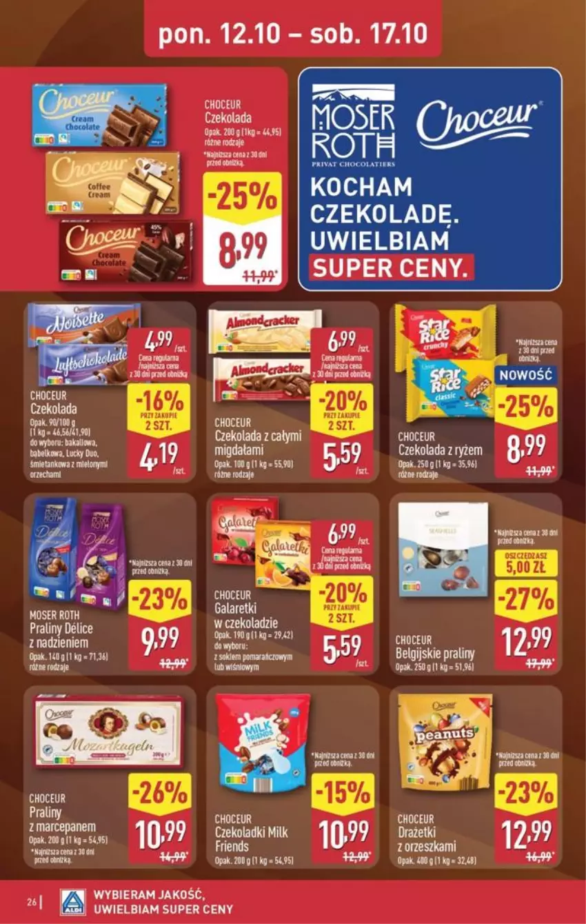 Gazetka promocyjna Aldi - Pełna oferta - ważna 12.10 do 17.10.2026 - strona 26 - produkty: Czekolada, Gala, Galaretki, Koc, LG, Praliny, Ryż, Ser