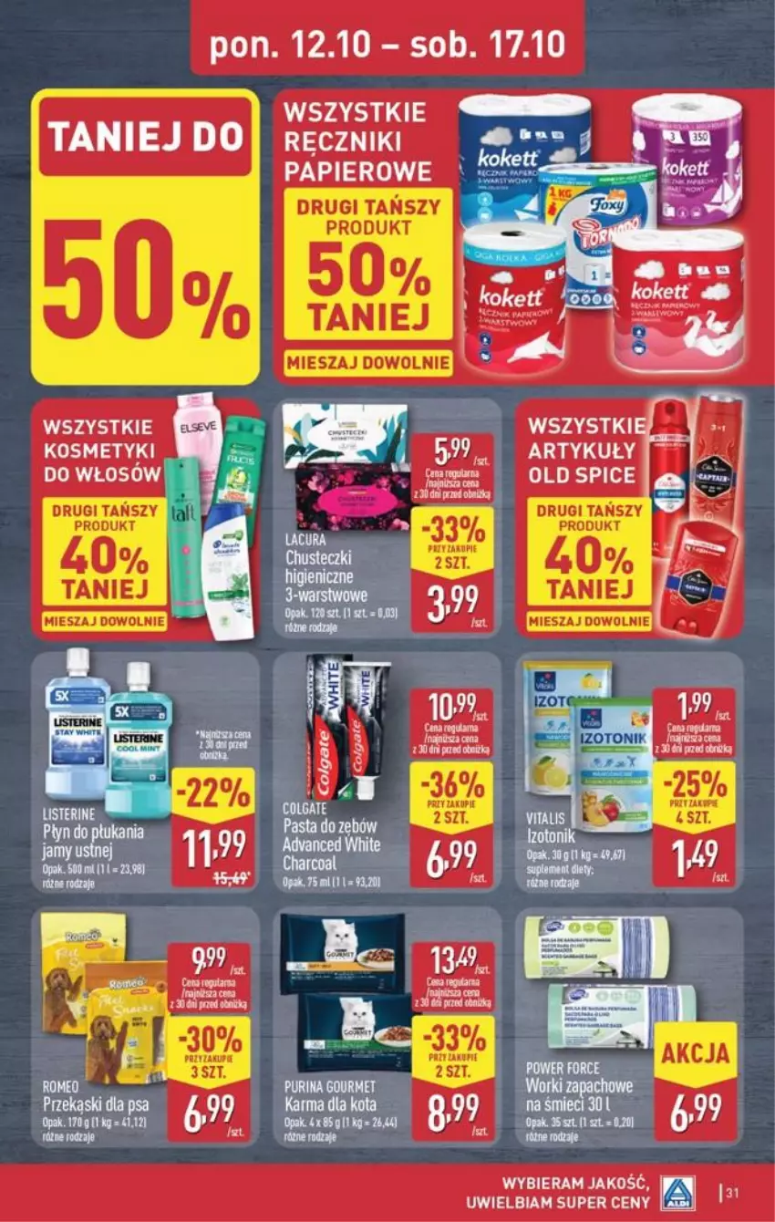 Gazetka promocyjna Aldi - Pełna oferta - ważna 12.10 do 17.10.2026 - strona 31 - produkty: Colgate, Fa, Kask, LG, Papier, Płyn do płukania, Ręcznik, Ręczniki papierowe, Tonik