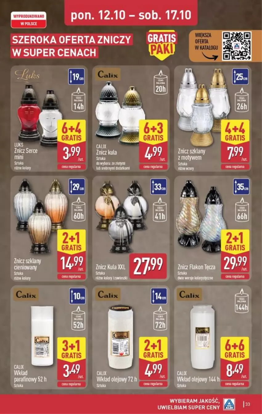 Gazetka promocyjna Aldi - Pełna oferta - ważna 12.10 do 17.10.2026 - strona 33 - produkty: Gra, Jaja, Maska, Ser, Znicz