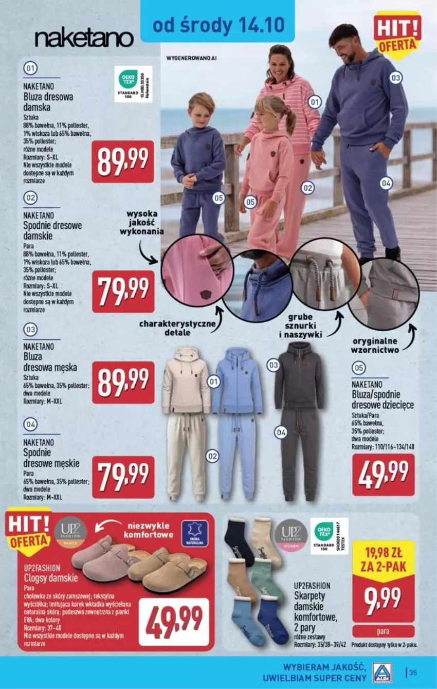 Gazetka promocyjna Aldi - Pełna oferta - ważna 12.10 do 17.10.2026 - strona 35 - produkty: Bluza, Bluza dresowa, Dres, Dzieci, Fa, Gin, Karp, Moda, Sok, Spodnie, Spodnie dresowe, Wełna