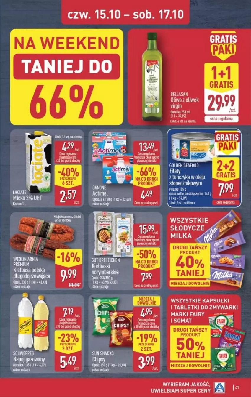 Gazetka promocyjna Aldi - Pełna oferta - ważna 12.10 do 17.10.2026 - strona 47 - produkty: Gala, Gra, Olej, Oliwa, Oliwa z oliwek, Tablet, Tabletki do zmywarki, Tuńczyk, Zmywarki
