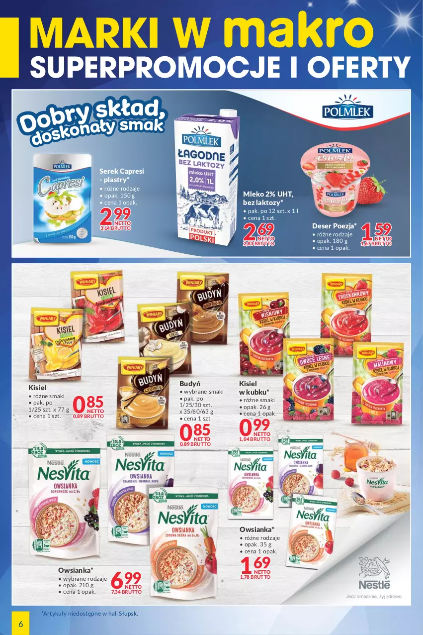 Gazetka promocyjna Makro - [Oferta specjalna] Marki w MAKRO - ważna 19.10 do 30.10.2021 - strona 6 - produkty: Budyń, Deser, Kisiel, Mleko, Owsianka, Ser, Serek