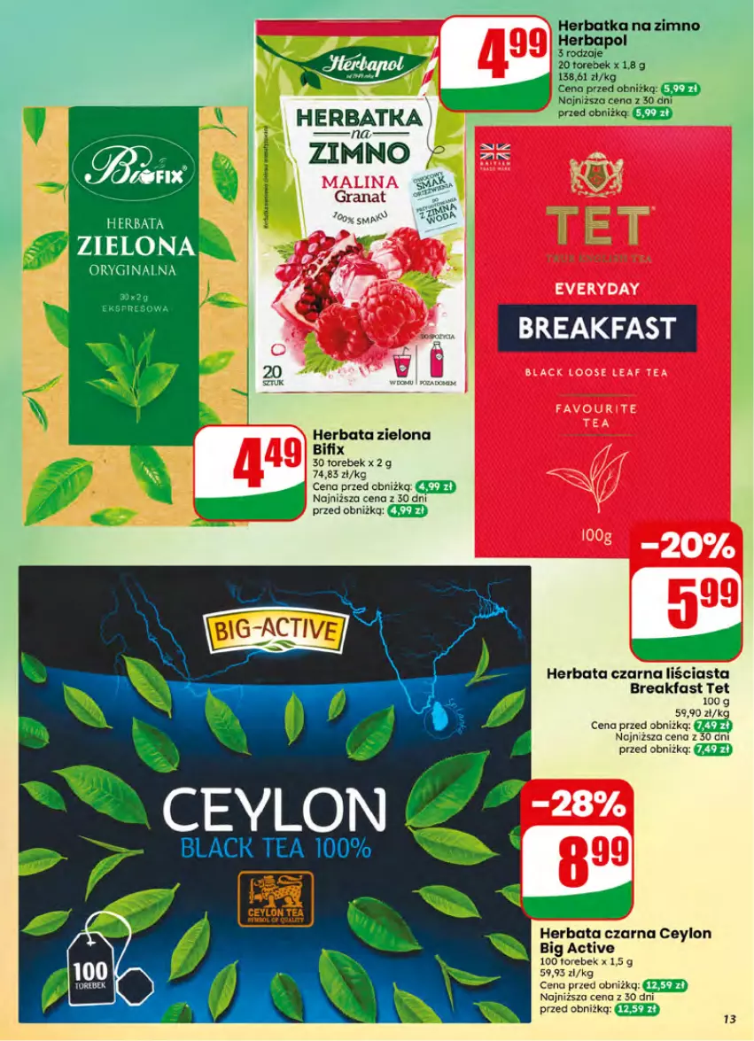 Gazetka promocyjna Dino - Gazetka 27 / 2026 - ważna 01.07 do 07.07.2026 - strona 13 - produkty: Fa, Gin, Gra, Granat, Herbapol, Herbata, Herbata czarna