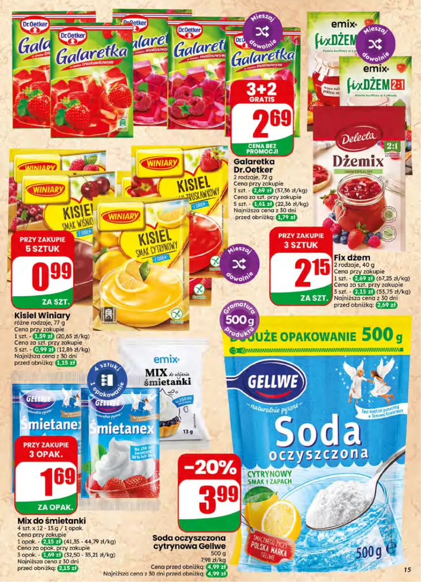 Gazetka promocyjna Dino - Gazetka 27 / 2026 - ważna 01.07 do 07.07.2026 - strona 15 - produkty: Gala, Galaretka, Kisiel, Soda oczyszczona, Winiary