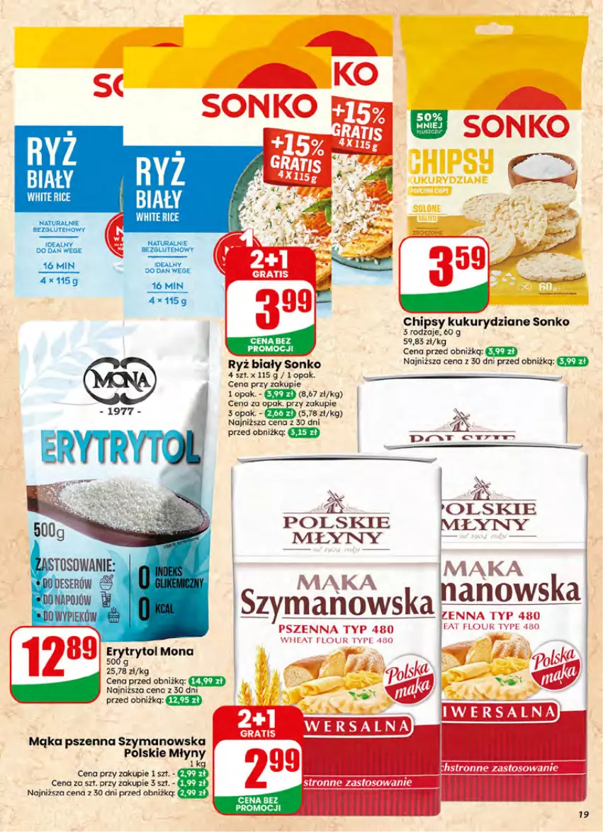 Gazetka promocyjna Dino - Gazetka 27 / 2026 - ważna 01.07 do 07.07.2026 - strona 19 - produkty: Chipsy, Mąka, Mąka pszenna, Polskie Młyny, Ryż, Ryż biały, Sonko