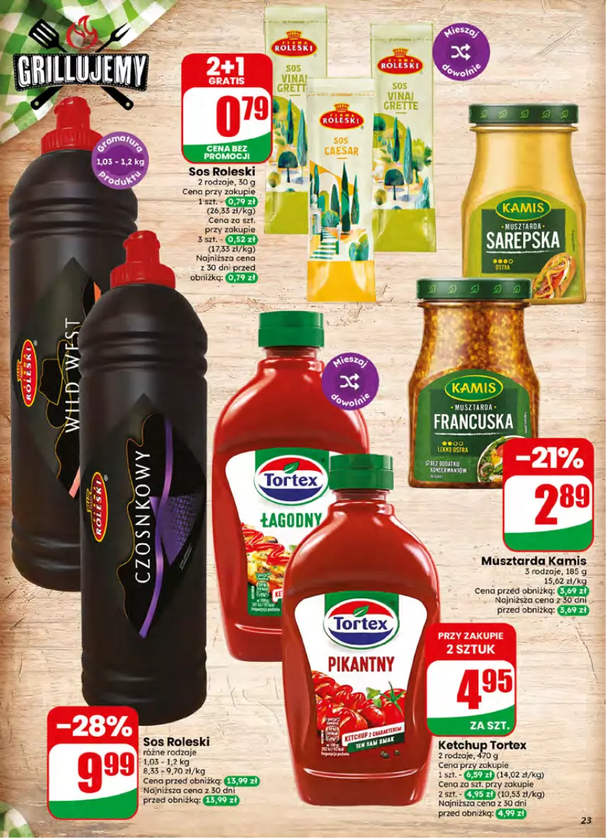 Gazetka promocyjna Dino - Gazetka 27 / 2026 - ważna 01.07 do 07.07.2026 - strona 23 - produkty: Kamis, Ketchup, Mus, Musztarda, Sos, Teva