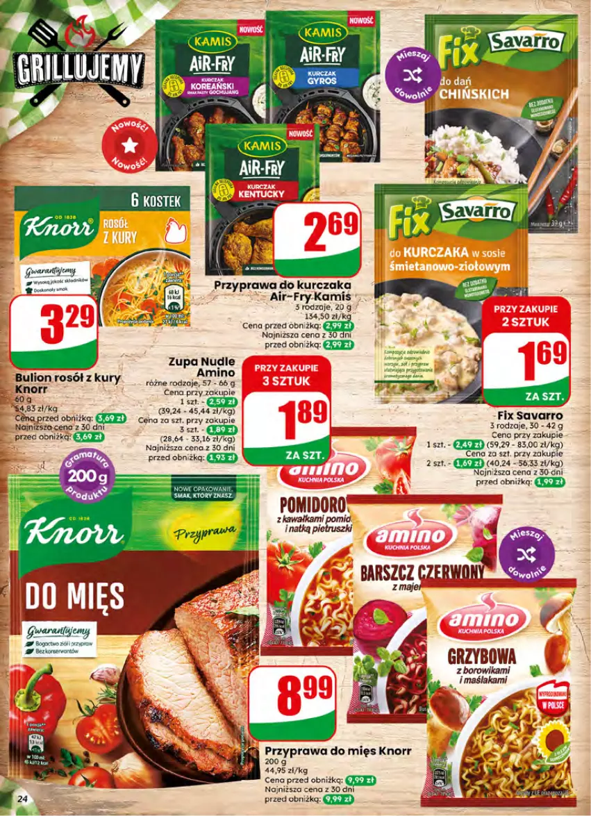 Gazetka promocyjna Dino - Gazetka 27 / 2026 - ważna 01.07 do 07.07.2026 - strona 24 - produkty: Bulion, Grill, Kamis, Kawa, Knorr, Kurczak, Lion, Rosół, Savarro, Zupa
