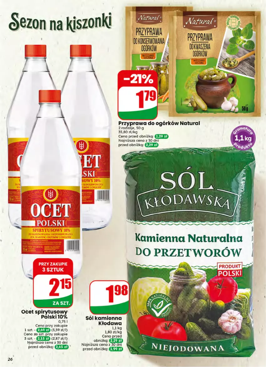 Gazetka promocyjna Dino - Gazetka 27 / 2026 - ważna 01.07 do 07.07.2026 - strona 26 - produkty: Ocet, Sól
