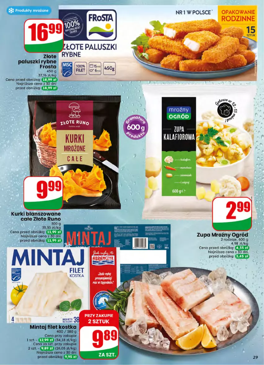 Gazetka promocyjna Dino - Gazetka 27 / 2026 - ważna 01.07 do 07.07.2026 - strona 29 - produkty: Frosta, Mintaj, Ogród, Paluszki rybne, Zupa
