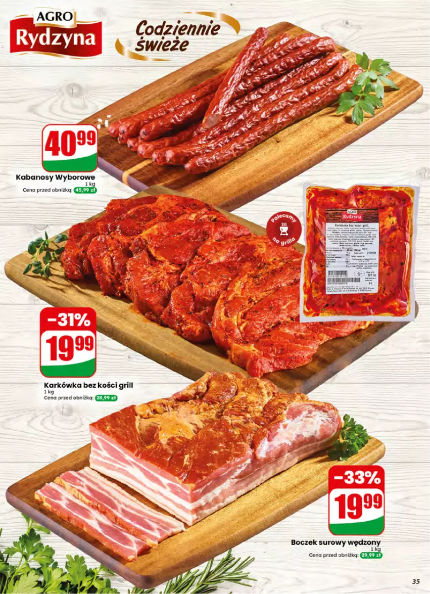 Gazetka promocyjna Dino - Gazetka 27 / 2026 - ważna 01.07 do 07.07.2026 - strona 35 - produkty: Boczek, Grill, Kabanos