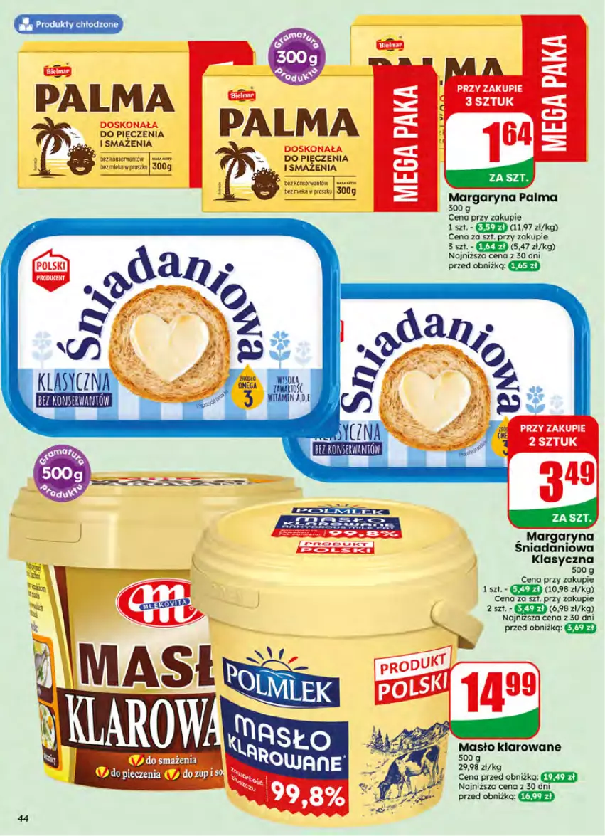Gazetka promocyjna Dino - Gazetka 27 / 2026 - ważna 01.07 do 07.07.2026 - strona 44 - produkty: Danio, Margaryna, Masło, Masło klarowane, Palma, Ser