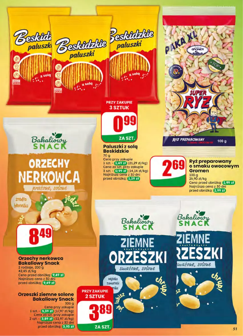 Gazetka promocyjna Dino - Gazetka 27 / 2026 - ważna 01.07 do 07.07.2026 - strona 51 - produkty: Beskidzki, Orzeszki, Orzeszki ziemne, Ryż