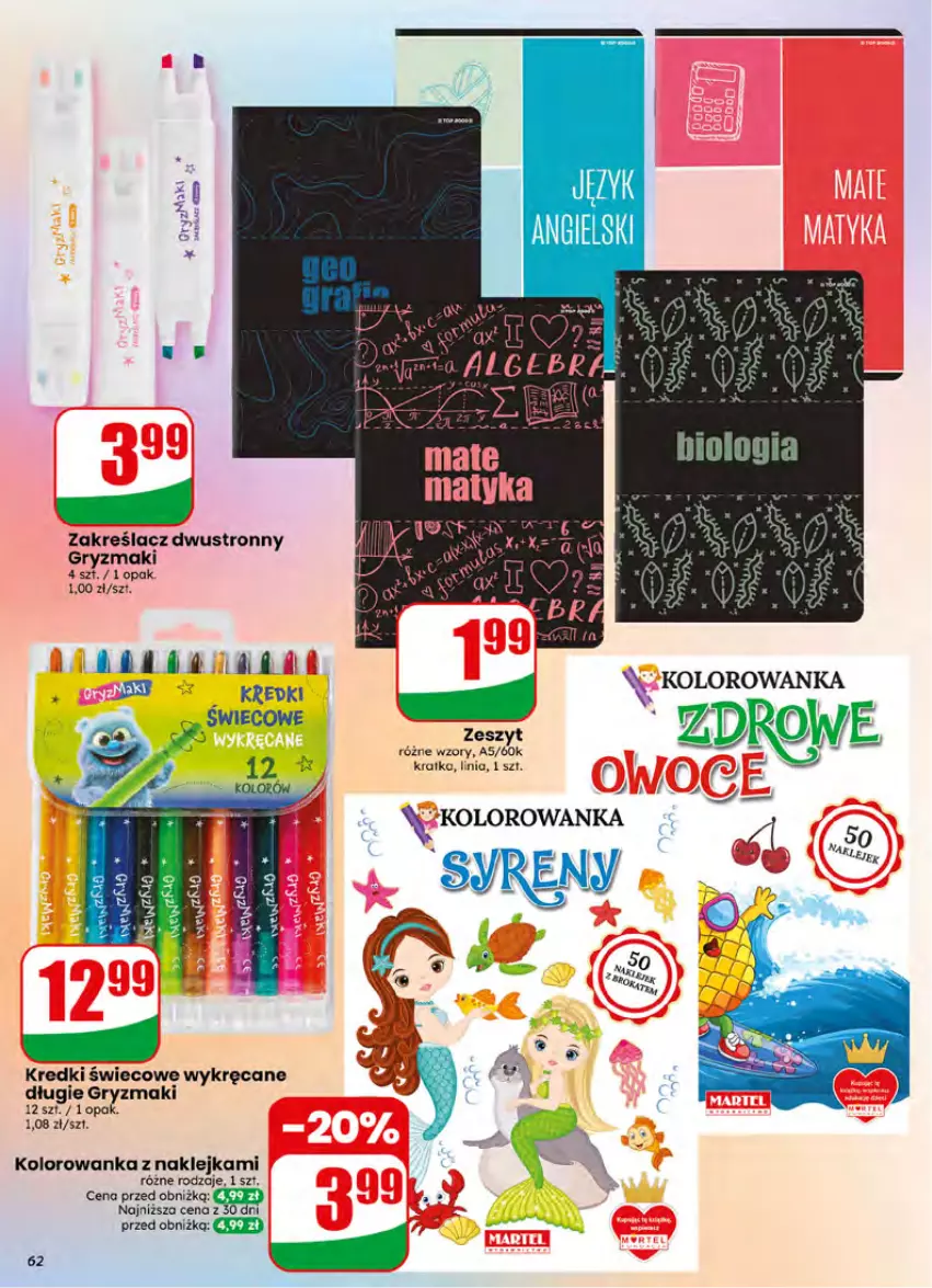 Gazetka promocyjna Dino - Gazetka 27 / 2026 - ważna 01.07 do 07.07.2026 - strona 62 - produkty: Gry, Klej, Kolorowanka