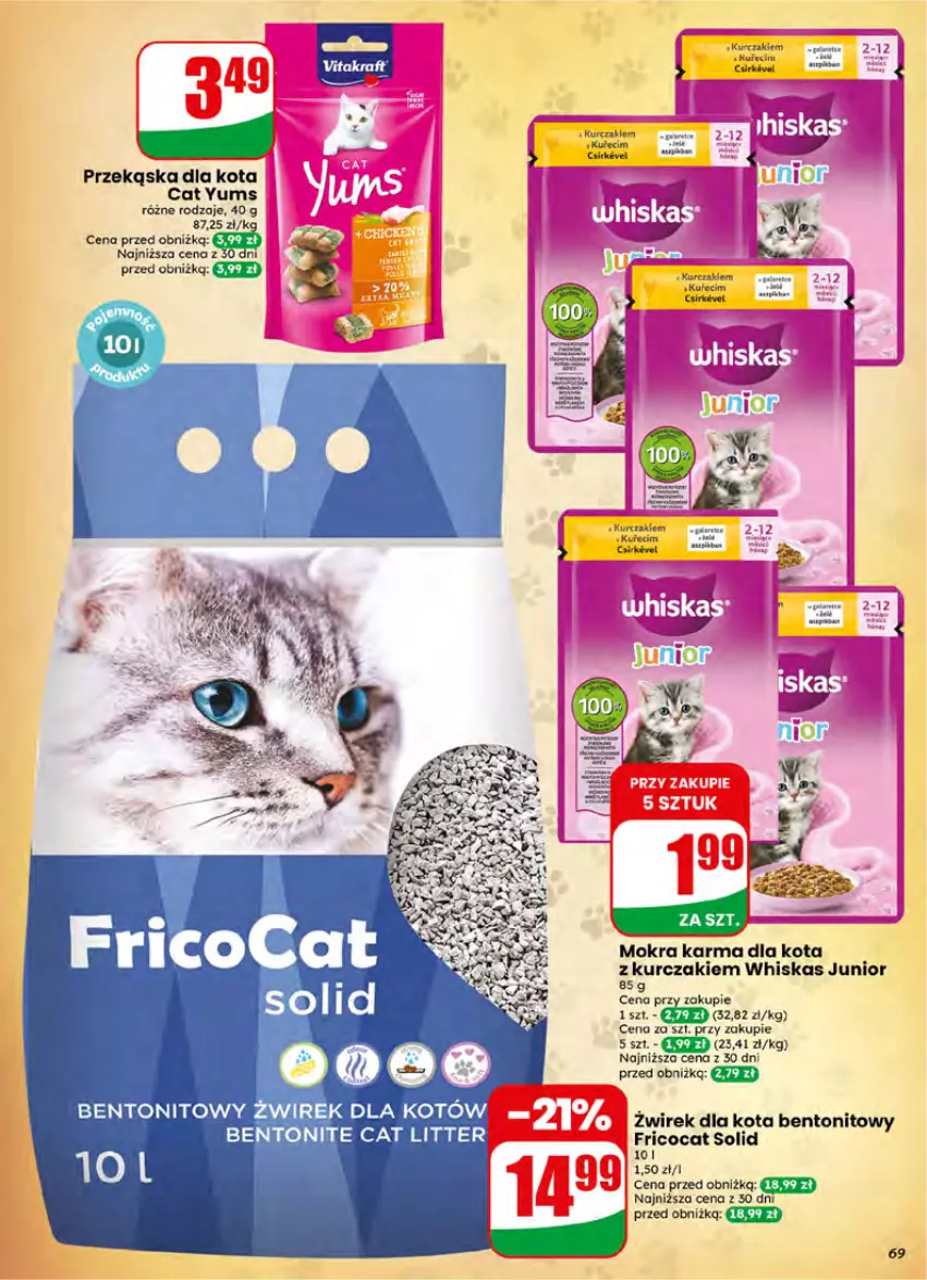Gazetka promocyjna Dino - Gazetka 27 / 2026 - ważna 01.07 do 07.07.2026 - strona 69 - produkty: Gala, Kurczak, Mokra karma, Whiskas