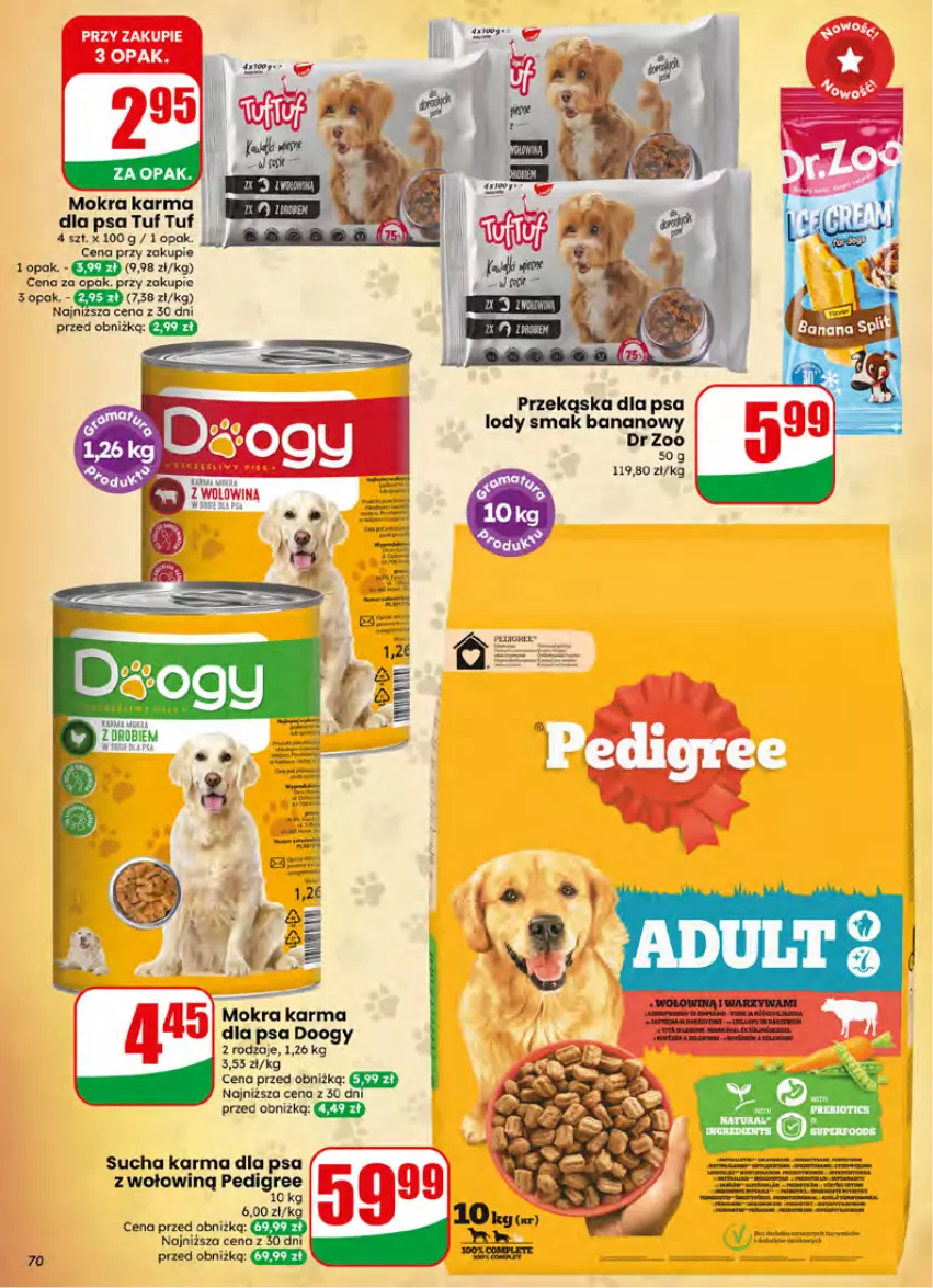 Gazetka promocyjna Dino - Gazetka 27 / 2026 - ważna 01.07 do 07.07.2026 - strona 70 - produkty: Lody, Mokra karma, Pedigree, Sucha karma