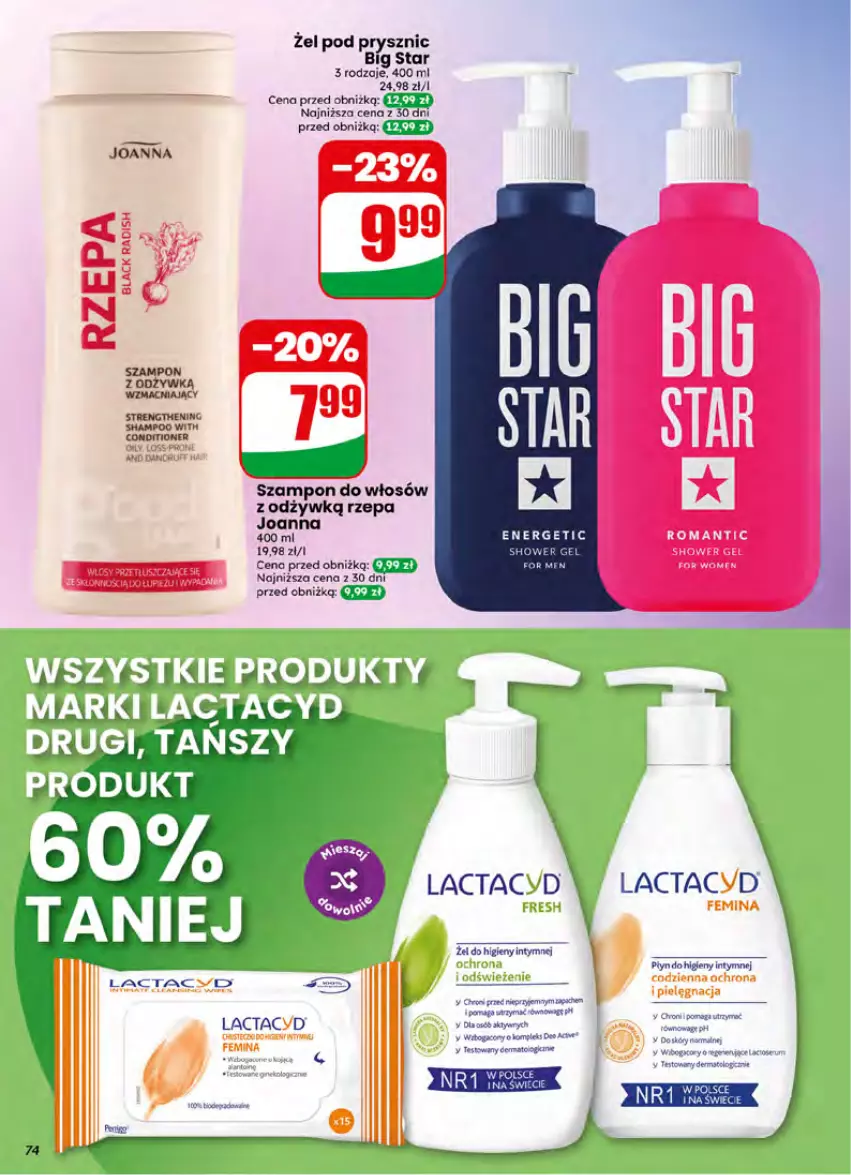 Gazetka promocyjna Dino - Gazetka 27 / 2026 - ważna 01.07 do 07.07.2026 - strona 74 - produkty: Joanna, Lack, Lactacyd, Płyn do higieny intymnej, Szampon