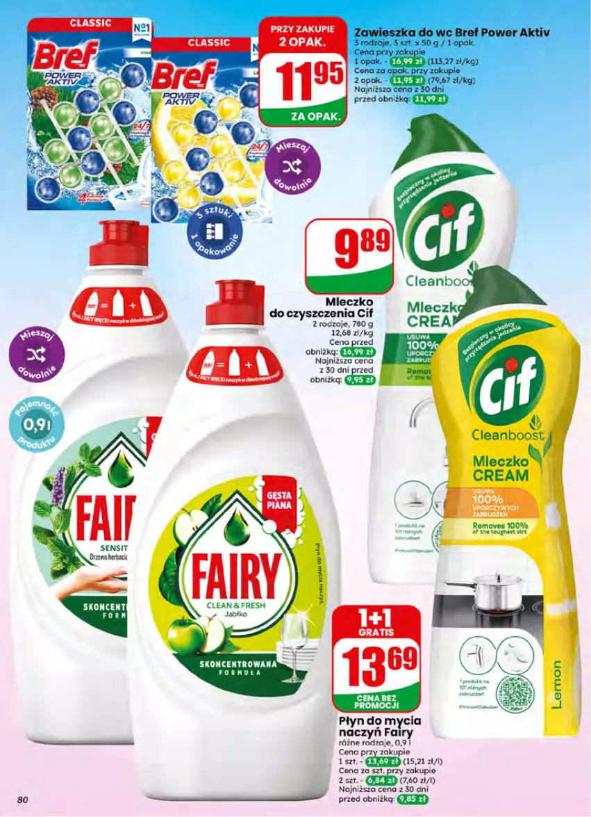 Gazetka promocyjna Dino - Gazetka 27 / 2026 - ważna 01.07 do 07.07.2026 - strona 80 - produkty: Cif, Fa, Miecz, Mleczko, Płyn do mycia, Por