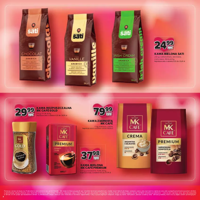 Gazetka promocyjna Stokrotka - Katalog Walentynki! - ważna 05.02 do 18.02.2026 - strona 2 - produkty: Kawa, Kawa mielona, Kawa rozpuszczalna, Kawa ziarnista, Mięso, Owoce, Sati, Warzywa