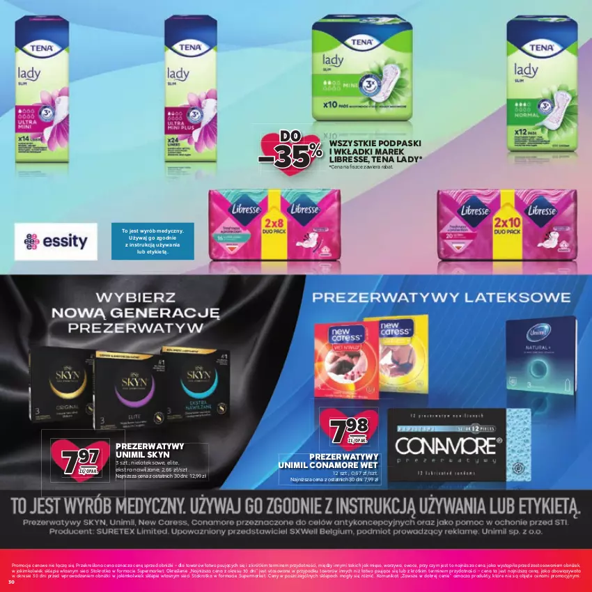 Gazetka promocyjna Stokrotka - Katalog Walentynki! - ważna 05.02 do 18.02.2026 - strona 30 - produkty: Mięso, Owoce, Podpaski, Prezerwatyw, Skyn, Unimil, Warzywa, Wkładki