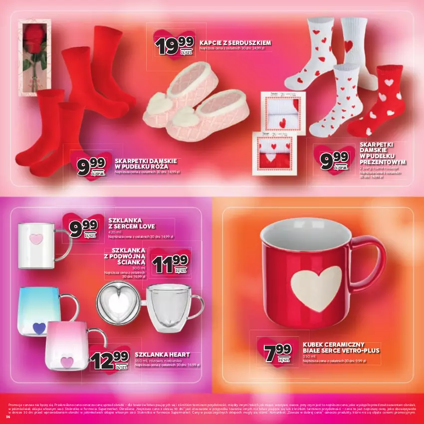Gazetka promocyjna Stokrotka - Katalog Walentynki! - ważna 05.02 do 18.02.2026 - strona 36 - produkty: Kapcie, Karp, Kubek, Mięso, Owoce, Róża, Ser, Skarpetki, Szklanka, Warzywa