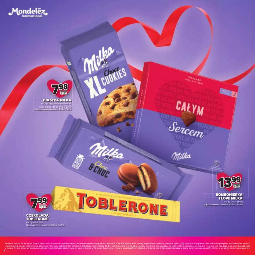 Gazetka promocyjna Stokrotka - Katalog Walentynki! - ważna 05.02 do 18.02.2026 - strona 6 - produkty: Ciastka, Czekolada, Mięso, Milka, Owoce, Toblerone, Warzywa
