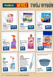 Gazetka promocyjna Makro - Najlepsze oferty - oferta z alkoholem - Gazetka - ważna od 29.05 do 29.05.2023 - strona 12 - produkty: Teleskop, Mop, Ajax, Finish, Air Wick, Proszek do prania, Cillit Bang, Vizir, Odświeżacz powietrza, Płyn do mycia, Miska, Fa