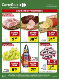 Gazetka promocyjna Carrefour - Gazetka Express - Gazetka - ważna od 23.03 do 23.03.2026 - strona 1 - produkty: Ser, Klementynki, Królewski, Szynka, Disney, Winogrona, Wino