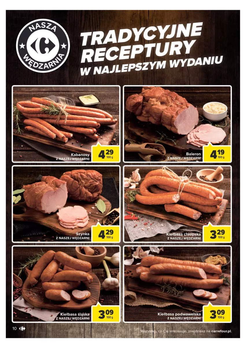 Gazetka promocyjna Carrefour - Gazetka Wielki otwarcie Carrefour Plac Unii - ważna 31.05 do 05.06.2023 - strona 10 - produkty: Kabanos, Kiełbasa, Kiełbasa podwawelska, Szynka, Wawel