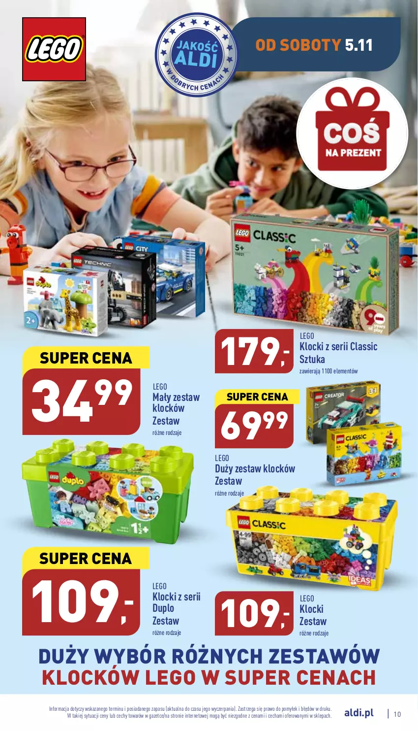 Gazetka promocyjna Aldi - Zaplanuj zakupy wcześniej - ważna 02.11 do 05.11.2022 - strona 10 - produkty: Klocki, LEGO, Ser