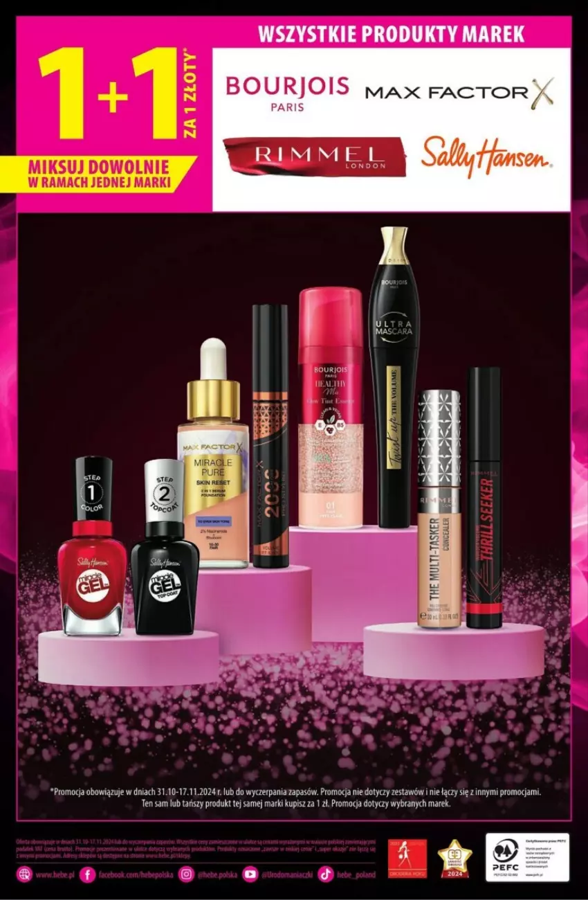 Gazetka promocyjna Hebe - ważna 31.10 do 17.11.2024 - strona 10 - produkty: Bourjois, Fa, Max Factor, Rama