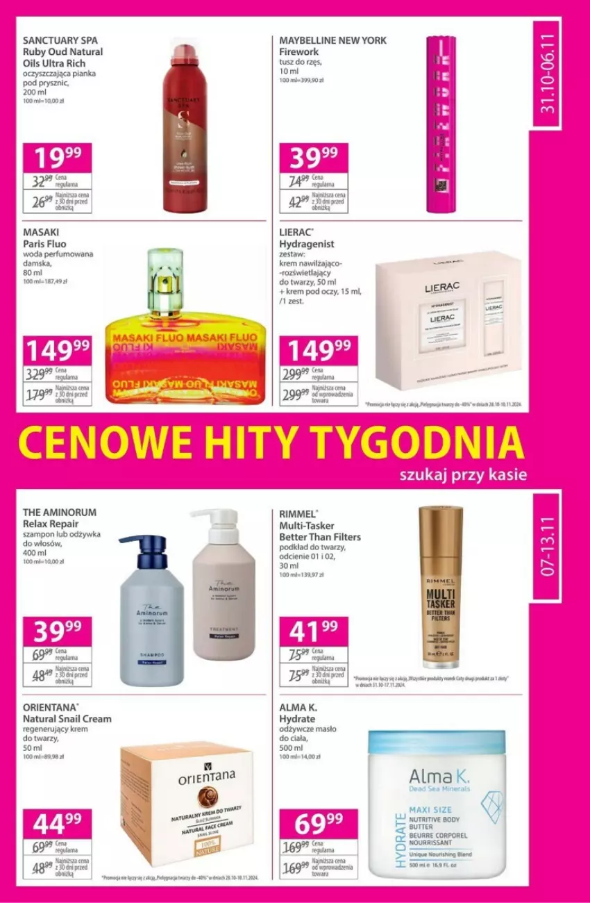 Gazetka promocyjna Hebe - ważna 31.10 do 17.11.2024 - strona 12 - produkty: Bell, Maybelline, Sanctuary Spa, Tusz