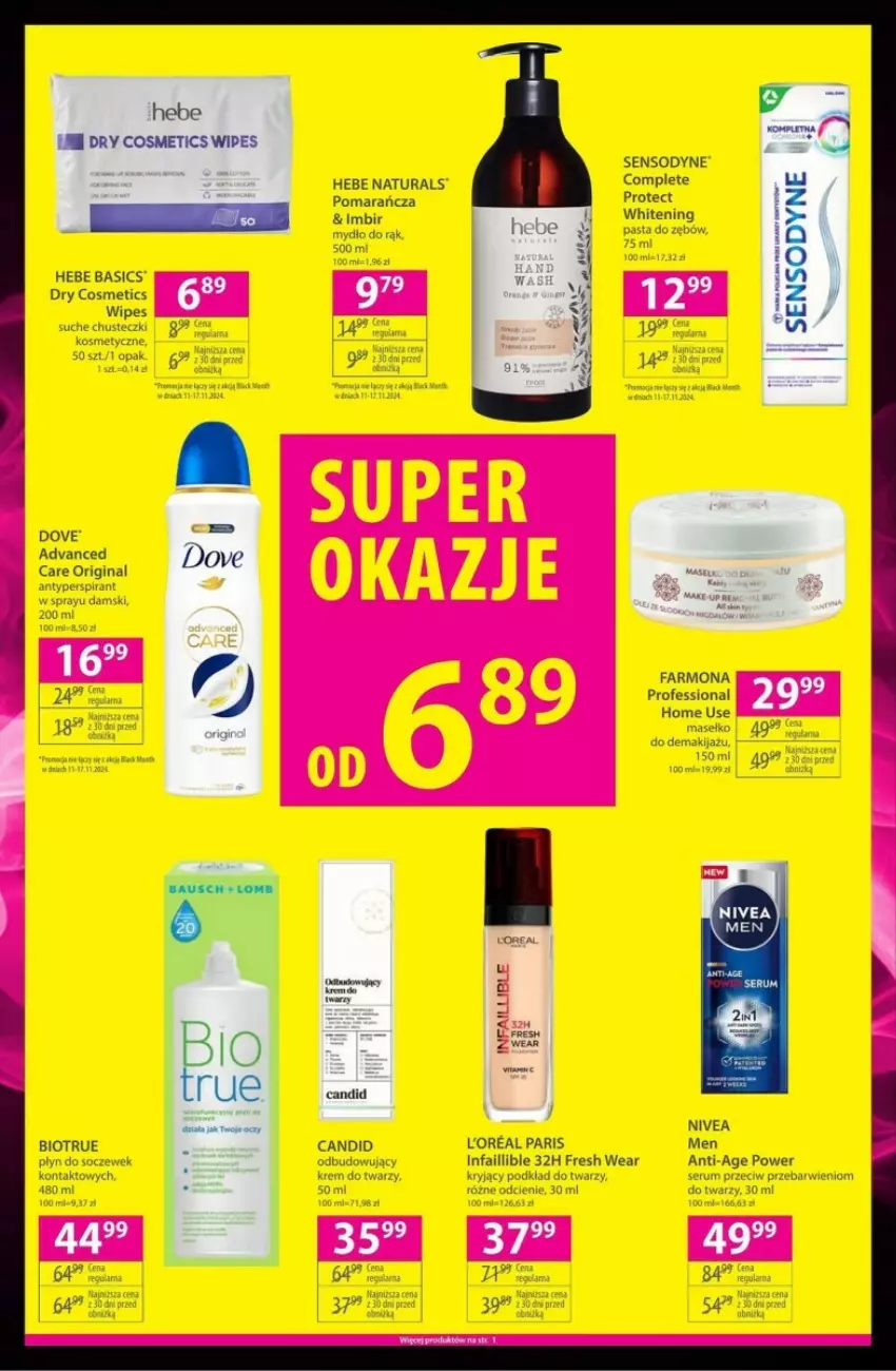 Gazetka promocyjna Hebe - ważna 31.10 do 17.11.2024 - strona 7 - produkty: Dove, Fa, Gin, Imbir, Sensodyne