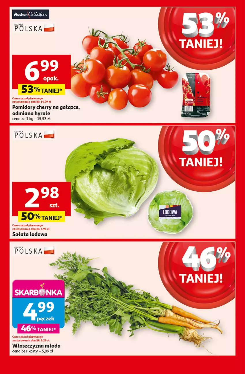 Gazetka promocyjna Auchan - Dobra Zabawa to Poważna Sprawa Moje - ważna 29.05 do 04.06.2025 - strona 6 - produkty: Pomidory, Sałat, Sałata lodowa